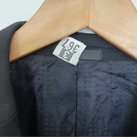 Pal zileri Lab black blazer slim fit wool blend bi-material shinny sleeve siz 54 - Picture 7 of 16